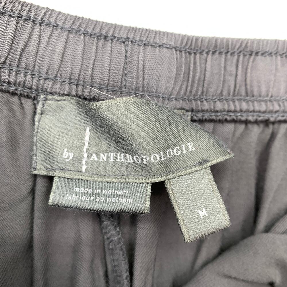 By Anthropologie Satin + Lace Pajama Set Cropped Top W/Shorts Gray Size Medium - Picture 6 of 13